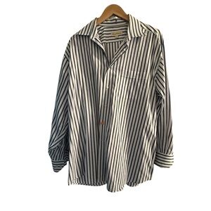 Tommy Bahama Blue and White Striped Dress Shirt size 17
